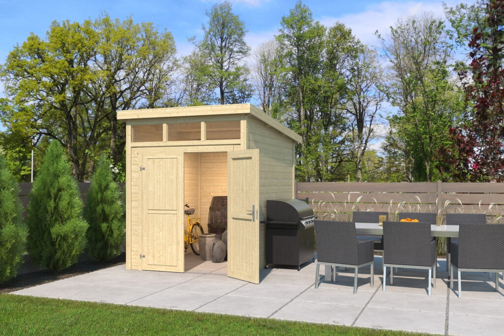 drvena vrtna kućica Kibo 2 za spremanje alata i opreme kmk box