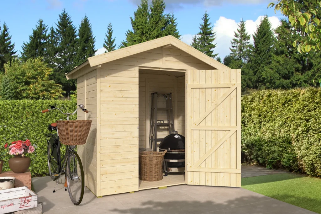 drvena vrtna kućica San Juan za spremanje bicikala i alata